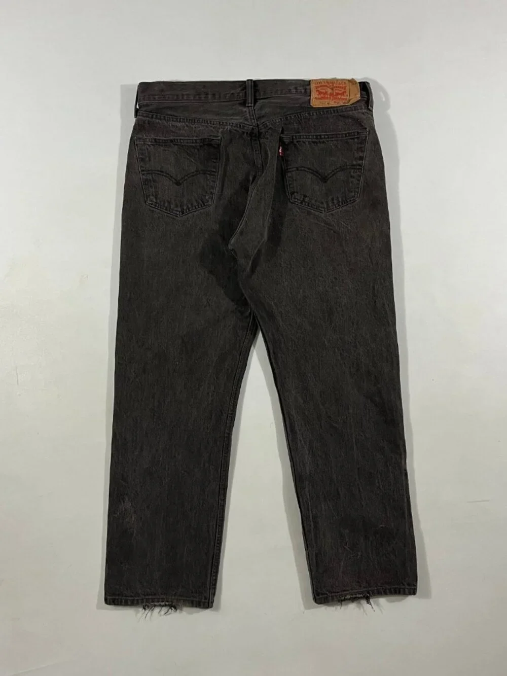 Vintage Levi's 501 Faded Black Button Fly Straight Leg Jeans 38x32